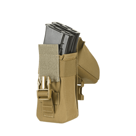 M-Tac dubbel magasinficka med Fastex-låsning för AR- och AK-magasin, slitstarkt Cordura 500D, utomhus- och militärbruk.