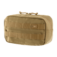 M-Tac Horisontal Utility Taske i slidstærkt Cordura 1000D med MOLLE-montering og lynlåse, ideel til friluftsliv og medicinsk udstyr.