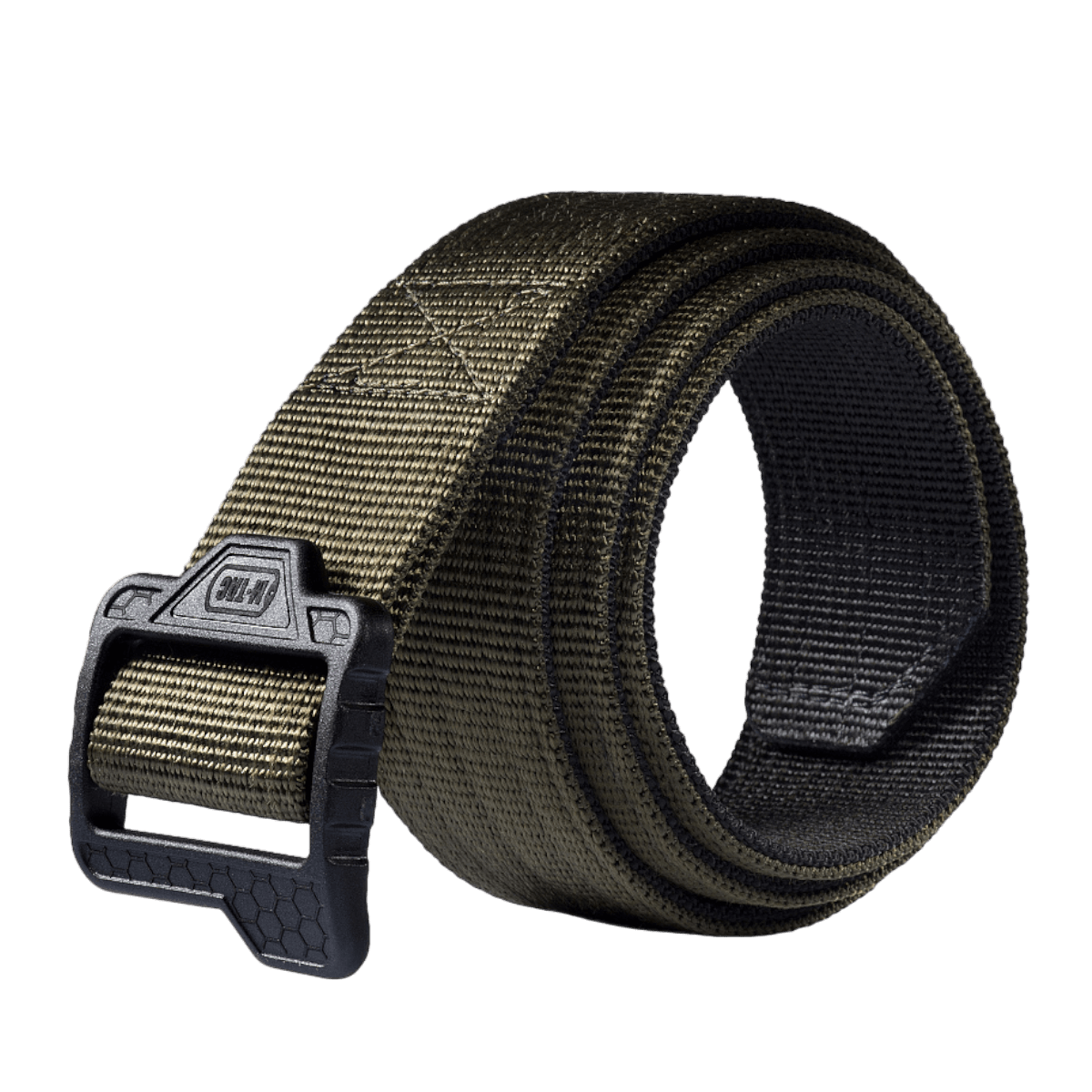M-Tac Double Duty Taktisk Bælte Hex i sort, designet til holdbarhed og funktionalitet med dobbeltnylon til taktisk brug.