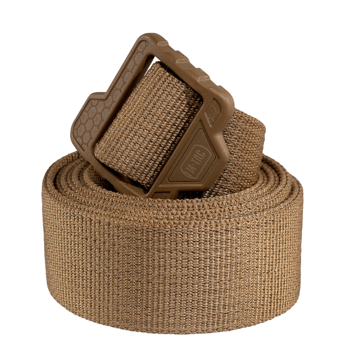 M-Tac Double Duty Taktisk Bælte Hex i tæt vævet nylon, designet til langvarig brug og komfort ved tungt taktisk udstyr.