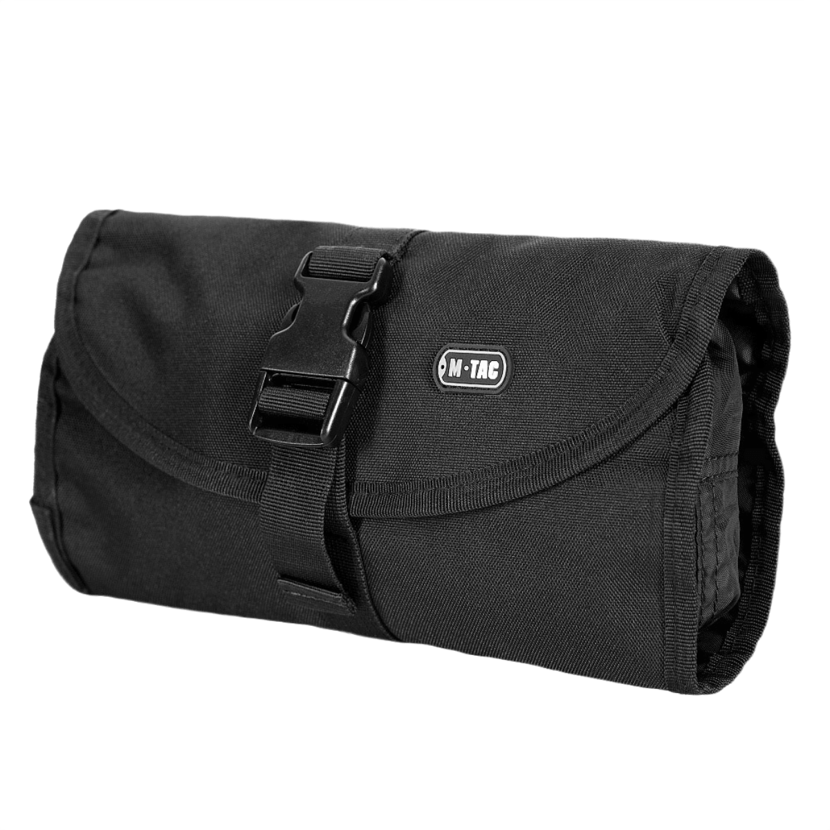 M-Tac Toilettaske i sort design til opbevaring af hygiejneartikler, perfekt til rejser eller daglig brug, kompakt og rummelig.