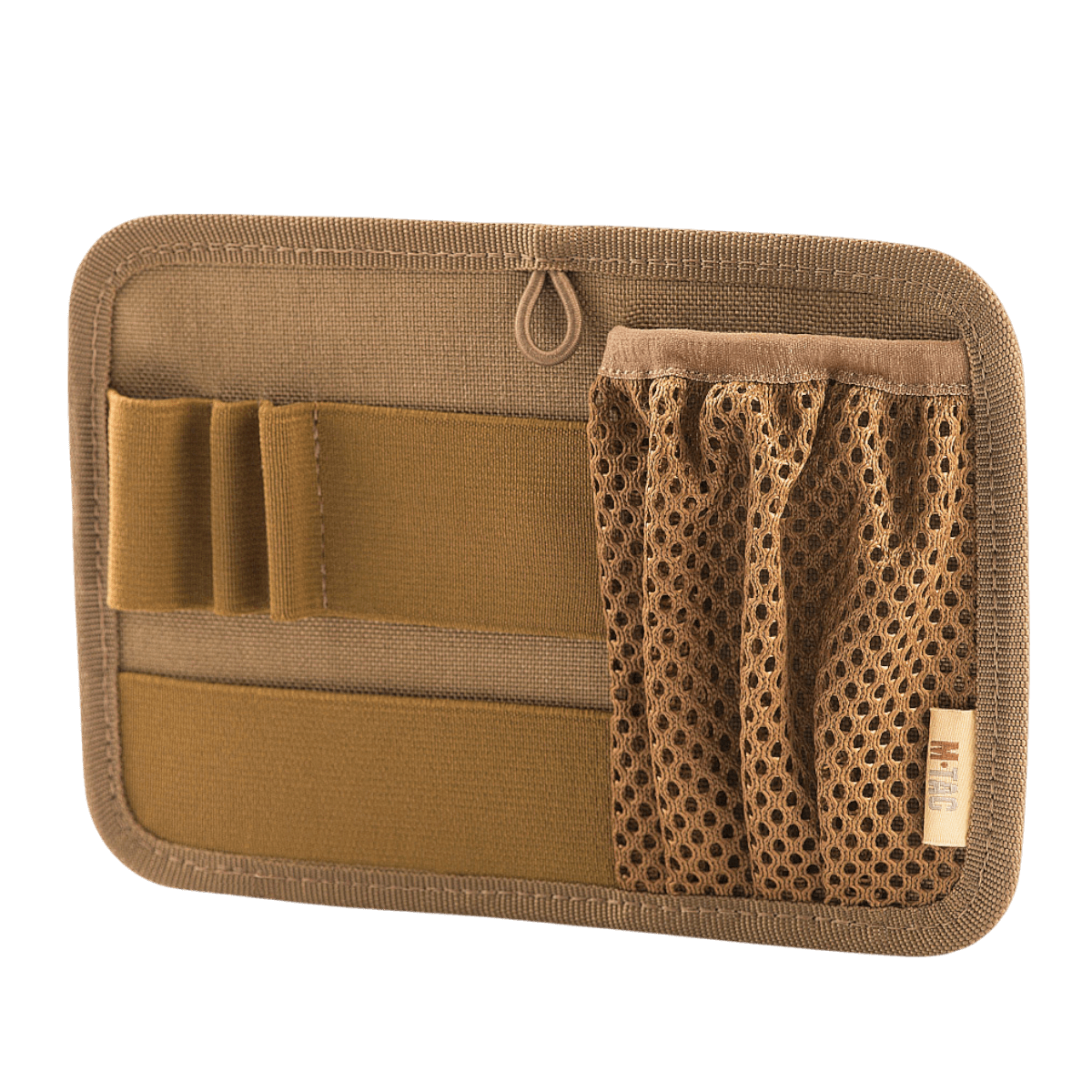 M-Tac Hook & Loop Low Profile Admin Panel med elastiske fastgøringer og netlomme til organisering i taske.