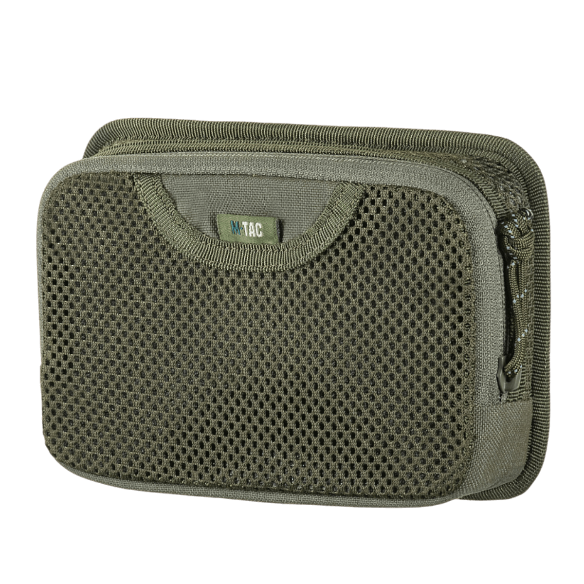 M-Tac Hook & Loop Utility Panel med lynlåslomme, modulært design til tasker, 19x13 cm, robust struktur, velegnet til organisering.