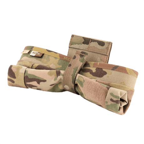 M-Tac Mag Drop Pouch Elite i kamouflagedesign, för säker förvaring och snabb åtkomst till vapenmagasin med MOLLE-fästen