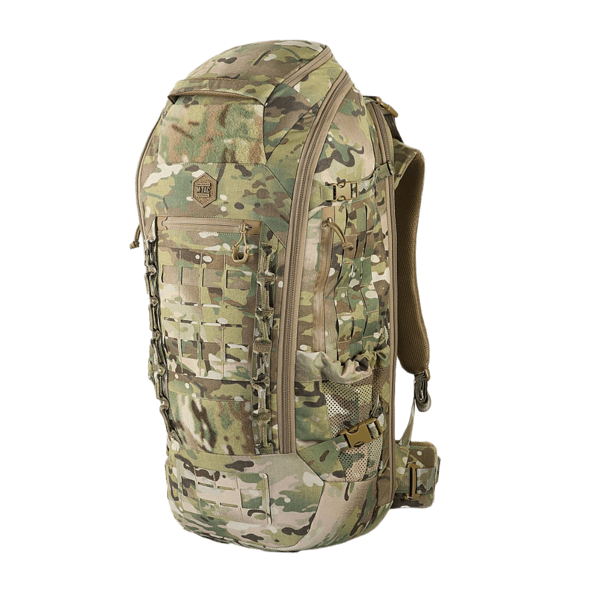 M-Tac Rygsæk Large Gen.III Elite i camouflage, slidstærk og funktionel rygsæk lavet af Cordura 500D, perfekt til taktisk brug.