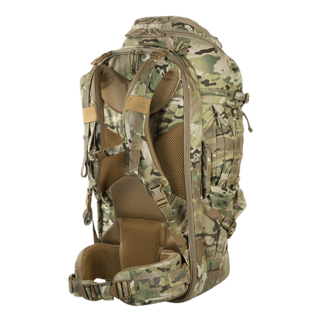 M-Tac Ryggsäck Large Gen.IV Elite i camouflage, tillverkad av slitstarkt Cordura 500D och 1000D för mångsidig användning och lång hållbarhet.