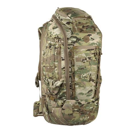 M-Tac Ryggsäck Large Gen.IV Elite i slitstarkt Cordura-material, ergonomiskt utformad för transport av vapen och daglig användning.
