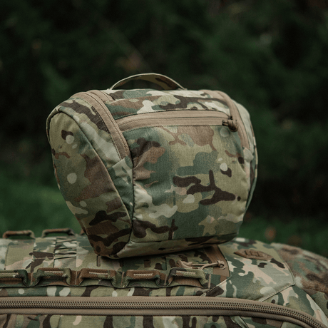 M-Tac Toilettaske Elite Gen.II camouflagemønster rejsetaske til hygiejneartikler og småting, kompakt og praktisk design.