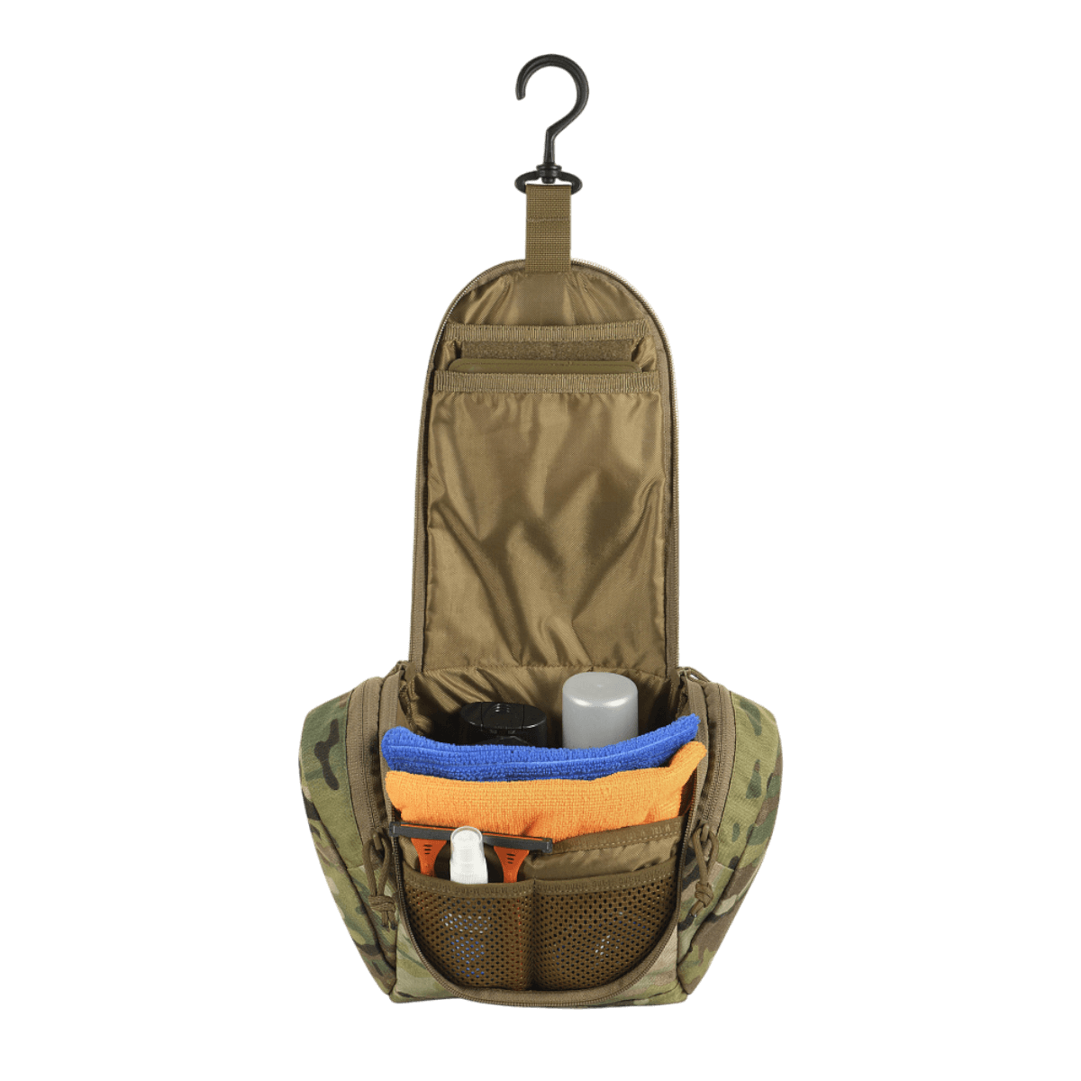 M-Tac Toilettaske Elite Gen.II til praktisk opbevaring af hygiejneartikler som barbermaskine, tandbørste og shampoo på organiseret måde.