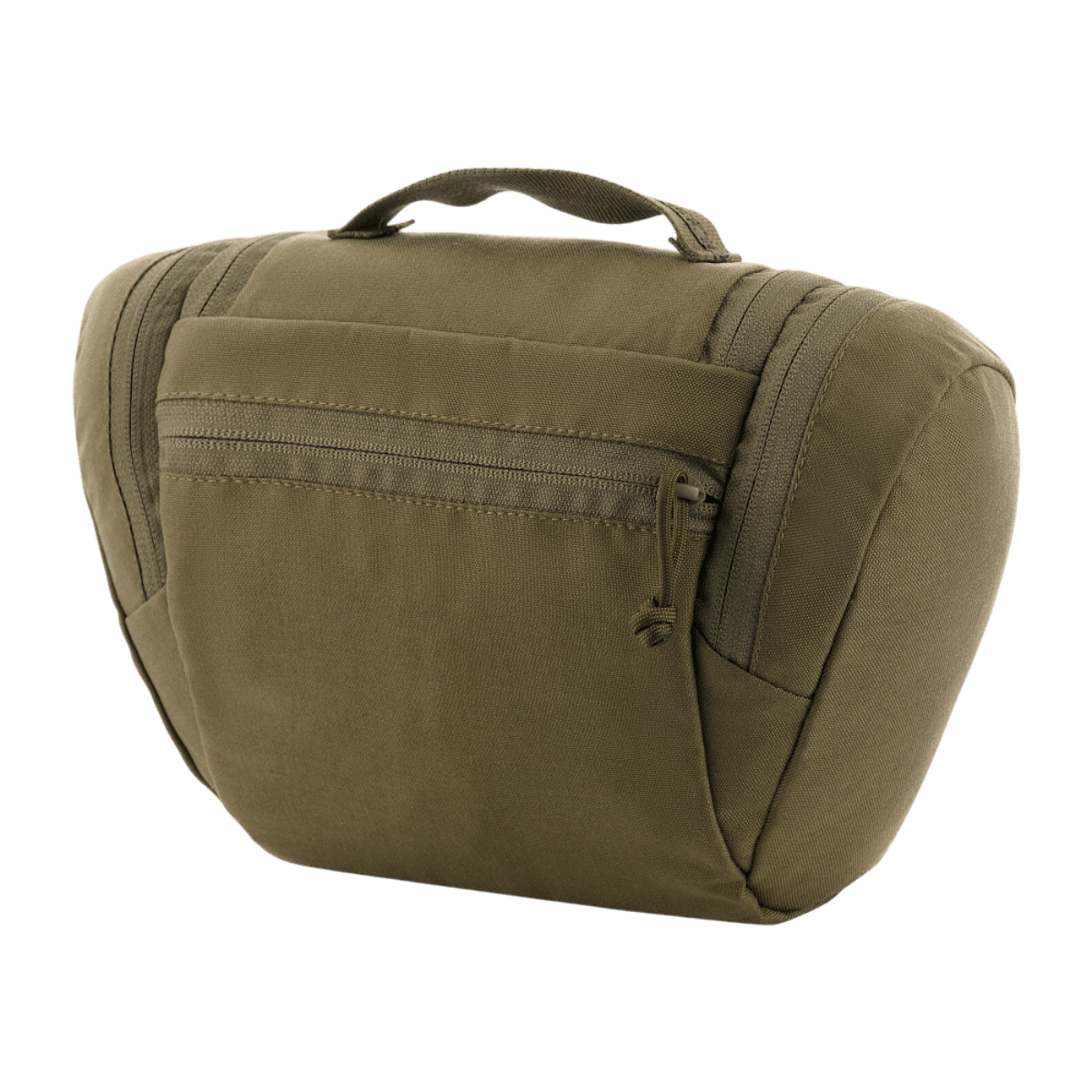 M-Tac Toilettaske Elite Gen.II i khaki farve, kompakt og praktisk design til opbevaring af hygiejneartikler og småting.