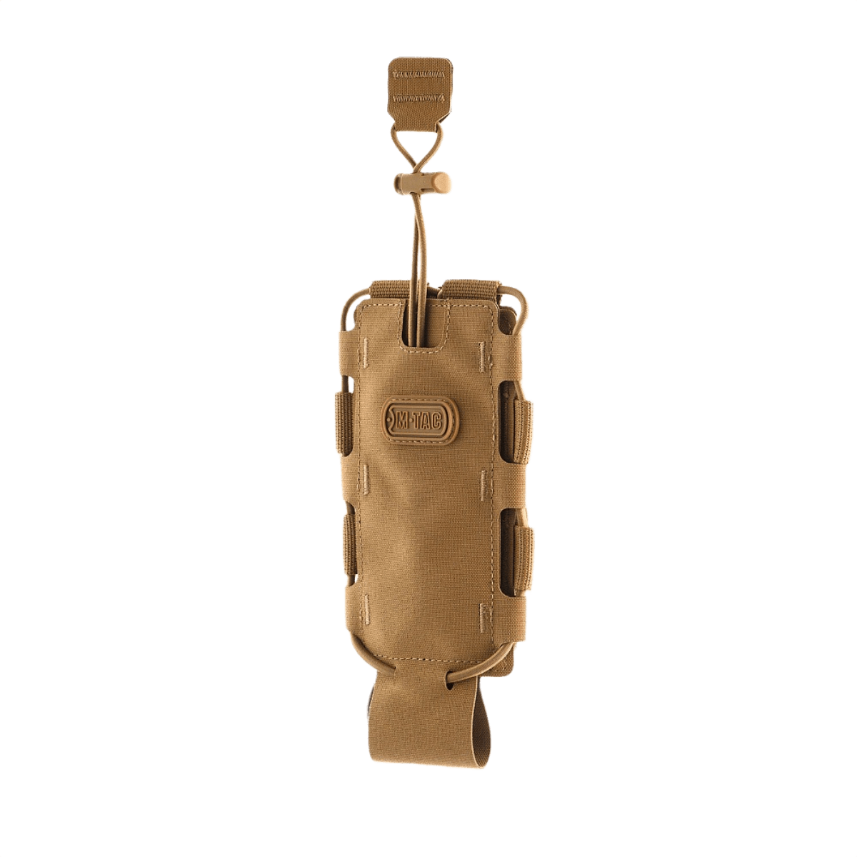 M-Tac Flaske Holder Elite i Cordura 500D materiale med MOLLE system til taktisk udstyr. Praktisk flaske- og beholderholder.