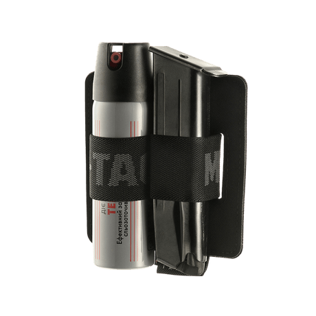 M-Tac Double Mag Pouch Hook Backed Magazine med sprayburk och magasin, justerbar Velcro-fästning för väskor och ryggsäckar