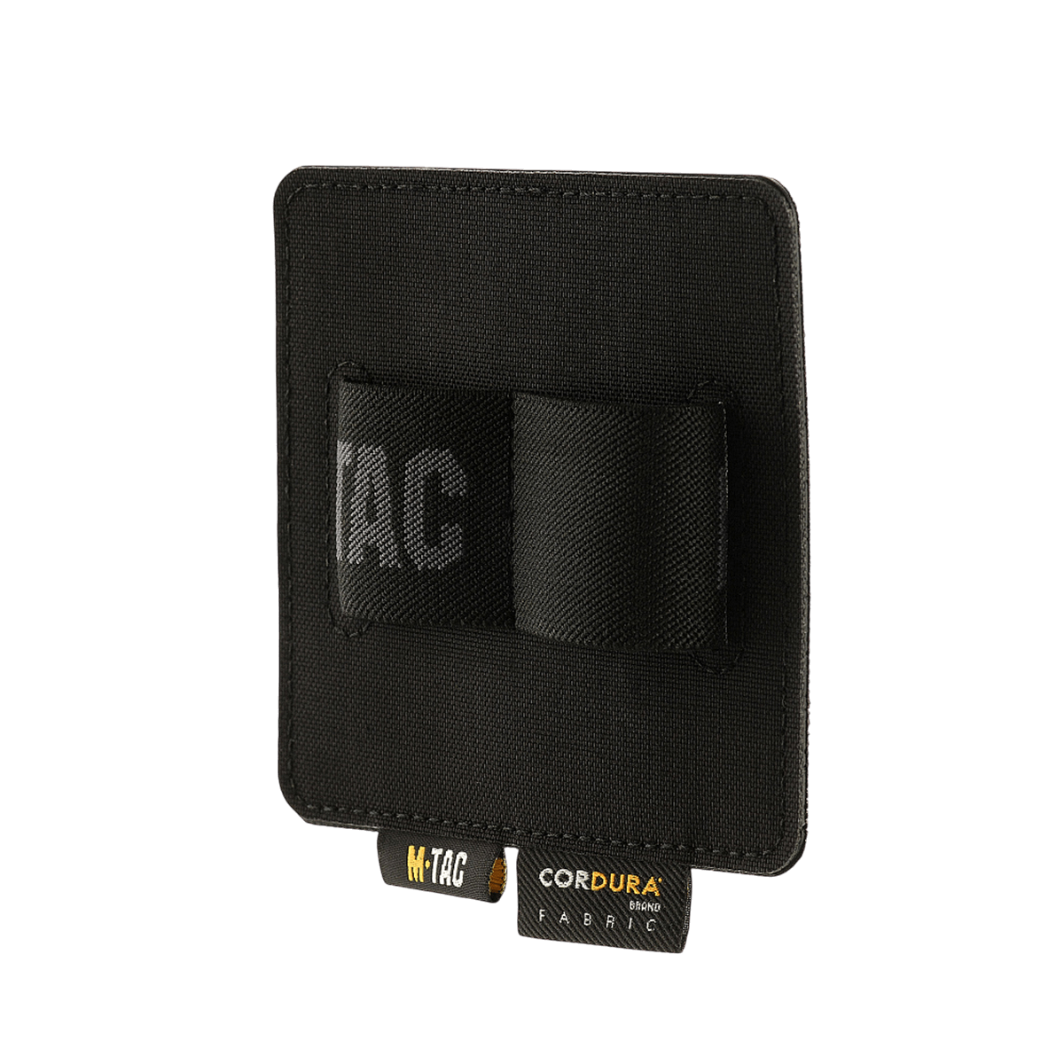 M-Tac Double Mag Pouch Hook Backed Magazine i sort design set bagfra med Velcro-fastgørelse til taktisk brug.