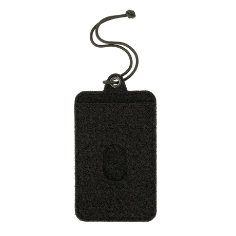 M-Tac Badge Holder – ID-kort och patch med Velcro och paracord för upphängning. Plastbas för stabilitet. Mått: 120 x 65 mm.