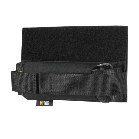 M-Tac Tourniquet Pouch Elastisk VELCRO Gen.II i svart Cordura 500D, designad för snabb åtkomst under fliken på en plate carrier.