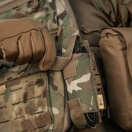 M-Tac Tourniquet Pouch Elastisk VELCRO Gen.II fäst på camouflerat utrustning, snabb åtkomst, taktisk användning