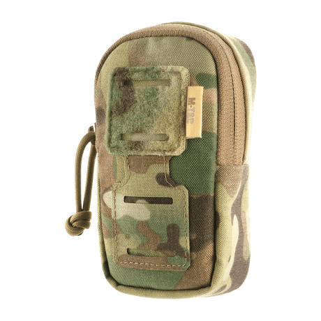 M-Tac PC Utility Pouch Elite i camouflage med MOLLE-interface, Velcro-panel, bottenavrinning och YKK-fästen, idealisk för taktisk förvaring