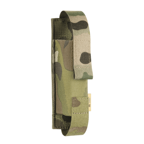 M-Tac Tourniquet Pouch Elastisk med MOLLE Gen.II i camo-design, storlek 15x5 cm, för snabb åtkomst och säker förvaring av tourniquet.