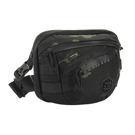 M-Tac Sphaera Hex Hardsling Taske Gen.II Elite i svart med justerbar axelrem och dragkedjeförsett fack, tillverkad av Cordura / Hex polyester.