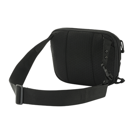 M-Tac Sphaera Hex Hardsling Taske Gen.II Elite i svart med justerbar axelrem för snabb frigöring, tillverkad av slitstarkt Cordura-material.