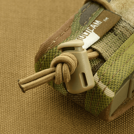 M-Tac Pistol Mag Pouch Gen.3 i Cordura 500D med justerbart MOLLE-monteringssystem, visar plast-sidor och elastikdetaljer.