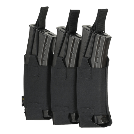 M‑Tac Elastisk Triple Magazine Pouch Elite för tre AK/AR-magasin, Cordura 500D, MOLLE Laser Cut-monterning, kompakt design.