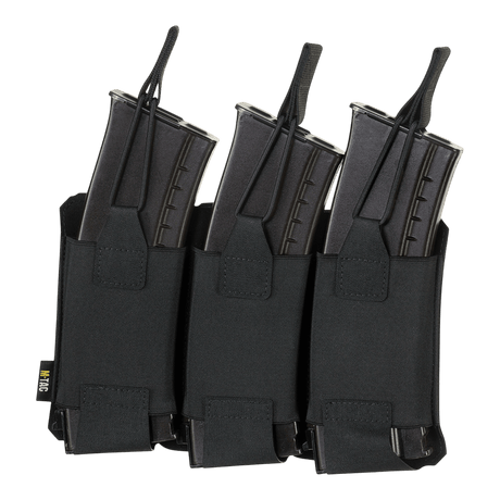 M‑Tac Elastisk Triple Magazine Pouch Elite för säker förvaring av tre magasin i robust Cordura 500D-design med MOLLE-system.