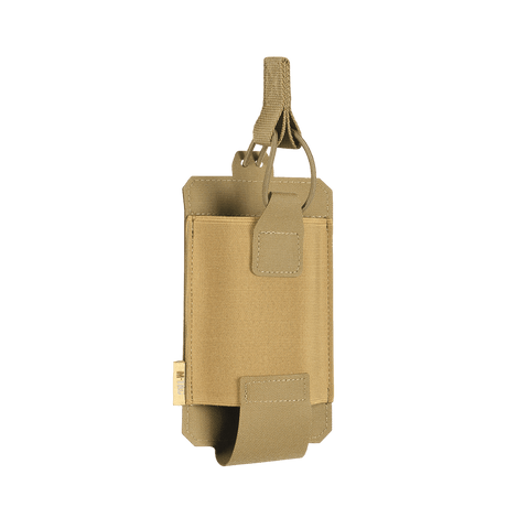 M‑Tac Elastisk Single Magazine Pouch Elite i Cordura 500D, kompatibel med MOLLE Laser Cut, beige design.