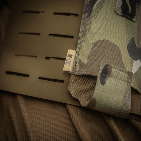 M‑Tac Elastisk Single Magazine Pouch Elite i camouflage, kompatibel med MOLLE Laser Cut-monteringssystem, hållbart Cordura 500D.