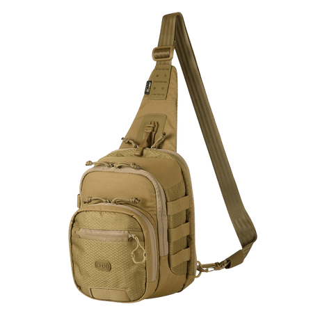 M‑Tac Cross Bag Elite Hex i Cordura 500, praktisk slingpack för daglig användning och taktisk utrustning, volym 5 liter, beige färg.