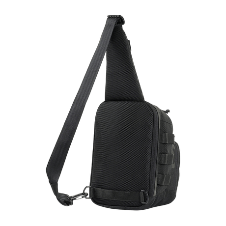 M‑Tac Cross Bag Elite Hex - Kompakt svart slingpack för vardagligt och taktiskt bruk, 5 liter med Cordura 500-material.