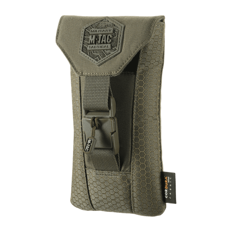 M‑Tac Smartphone Pouch Elite Large Hex i robust Cordura HEX 1000D-material med magnetiskt WJ-spänne för smartphones upp till 6,5 tum.