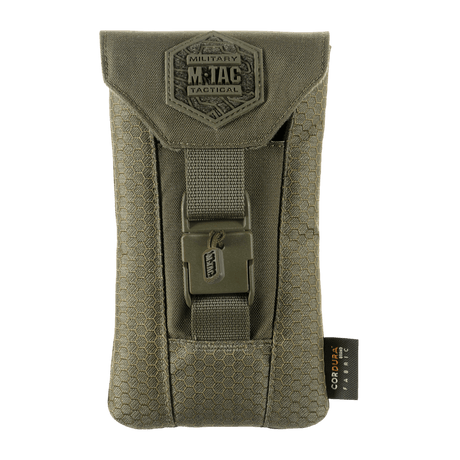 M‑Tac Smartphone Pouch Elite Large Hex i hållbart Cordura HEX 1000D-material med magnetiskt WJ-spänne för förvaring av smartphones.