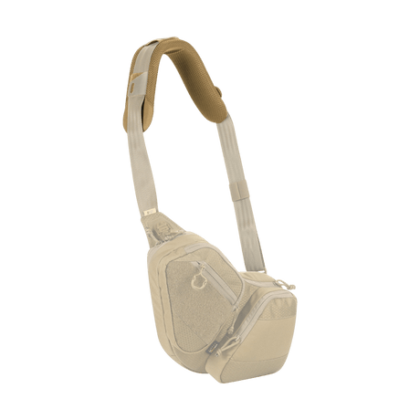 M‑Tac Skulderremspude 40 mm Elite, axelremspad för väskor, Cordura-material, 3D-mesh för komfort och ventilation, beige färg.
