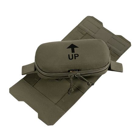 M-Tac Horizontal Medical Pouch Elite i Cordura 500D med YKK AquaGuard-dragkedja och praktisk organizer. Idealisk för fältmedicin.