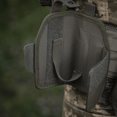 M-Tac universal taktiskt hölster Elite Vänster i laminerad Cordura 500D med justerbar öppning och NIJ-certifiering, galleri position 1.