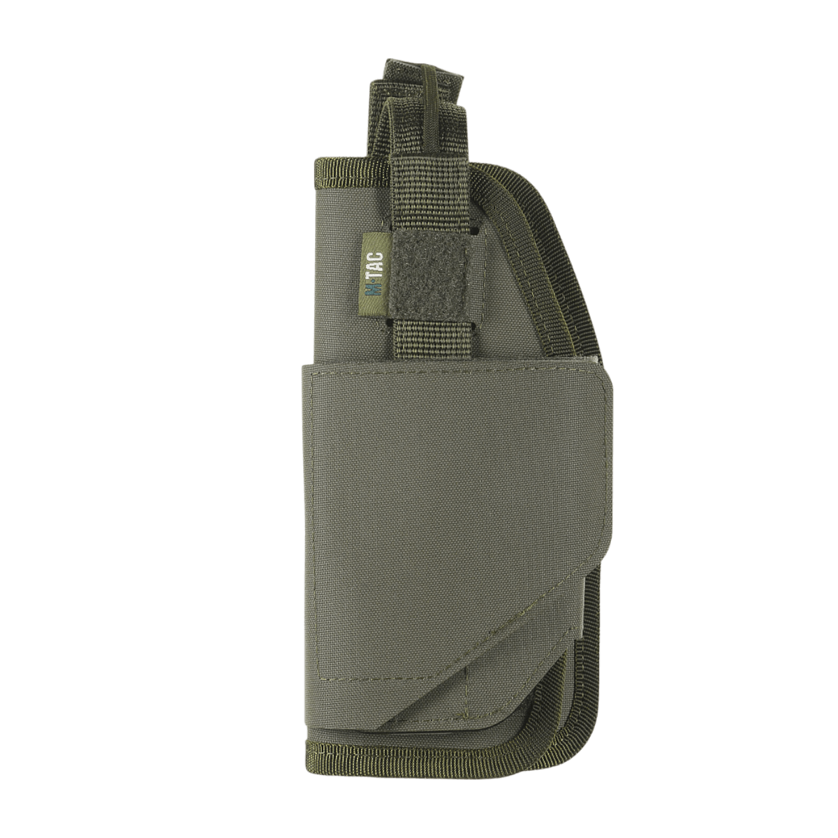 M-Tac Universal Taktisk Hylster Elite Venstre i laminert Cordura 500D, justerbar med YKK-strop og velcro-lås, MOLLE-interface.