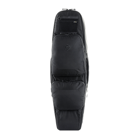 M-Tac Gun Backpack Case 105 cm Elite Hex i svart, lämplig för transport av demonterade AR-15 och AK karbiner. Idealisk för jägare och skyttar.