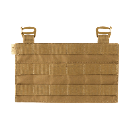 M‑Tac Front Panel för Cuirass QRS med MOLLE-system och Velcro, designad för militärt bruk, lätt och hållbar, beige färg.