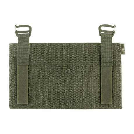 M‑Tac Front Panel för Cuirass QRS i Cordura 500D med MOLLE-remmar och Woojin-hårdvara, idealisk för militärt bruk och magasinförvaring.