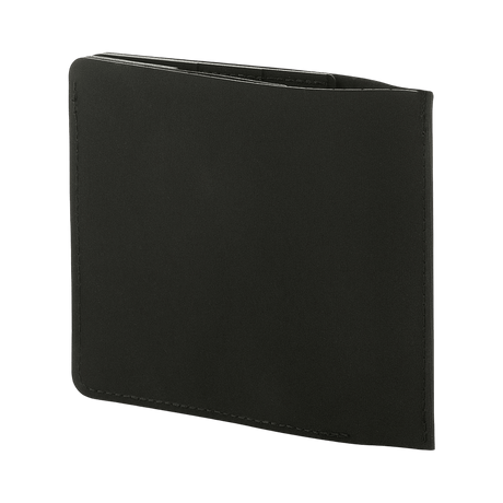 M-Tac Plånbok Slim Elite Gen. II i svart polymerkomposit, kompakt design med sedlar, kort och myntfack, märkt mässingsnit.