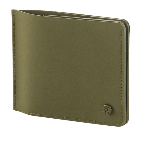 M-Tac Plånbok Slim Elite Gen. II i olivgrön med kompakt design och mässingsnit.