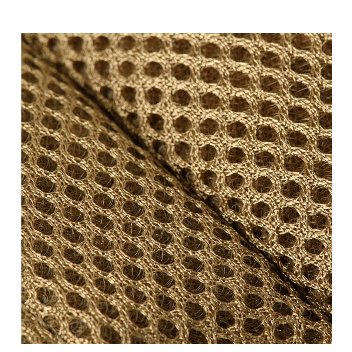 Close-up af materiale brugt i M-Tac Sling Pistoltaske Elite Hex, lavet af holdbart Cordura 1000D stof i netstruktur. Stilfuld og robust.