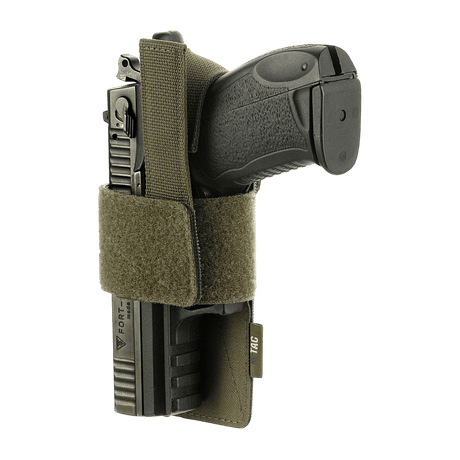 M-Tac modulärt universellt hölster med Lås Light för pistoler, justerbar Velcro-rem, lämpligt för taktiska väskor med Velcro-panel.