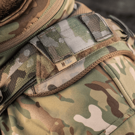 M-Tac axelkudde till Plate Carrier Cuirass QRS i camouflage, för ökad komfort och viktfördelning, tillverkad av hållbar Cordura.
