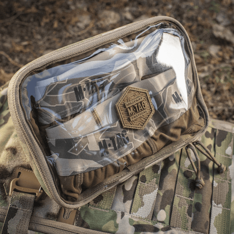 M-Tac Utility Organizer Slim Elite i slidstærkt Cordura 500D med transparent PVC front til sikker organisering og hurtig genkendelse