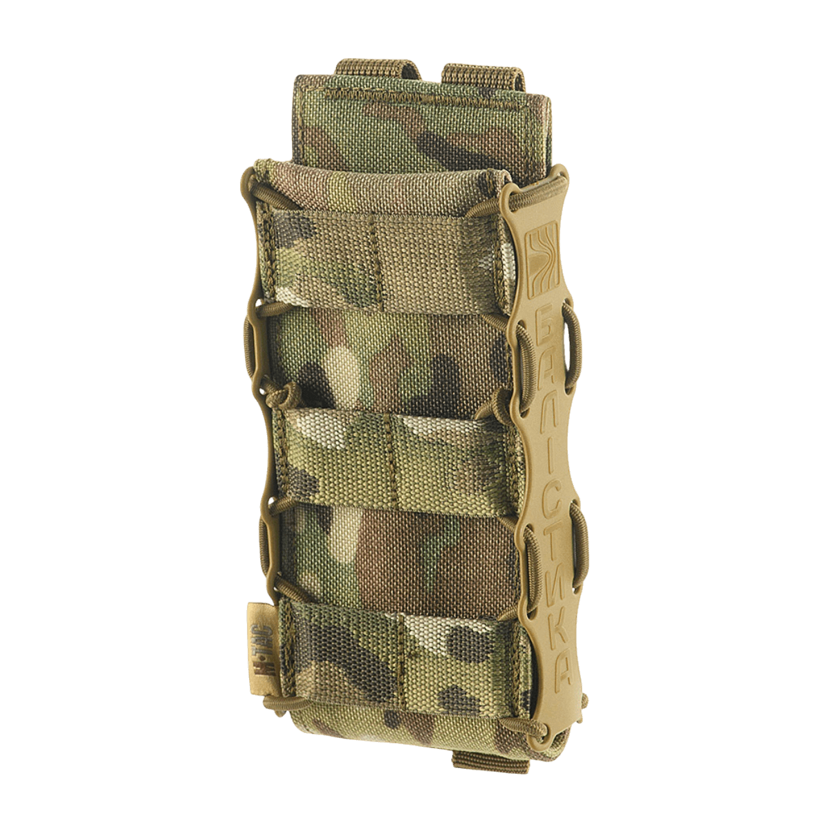 M‑Tac Mag Pouch Kolchan til AK/AR i camo mønster med MOLLE-system. Cordura 1000D, stabil plastindsats, kompatibel med AK og AR magasiner.
