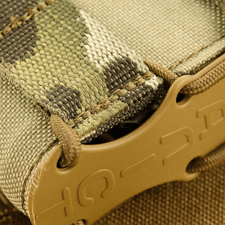 M-Tac magasinficka Kolchan för AK/AR Mini i slitstark Cordura med NIJ-certifiering, detaljerad bild av material och stängning, galleri position 1.