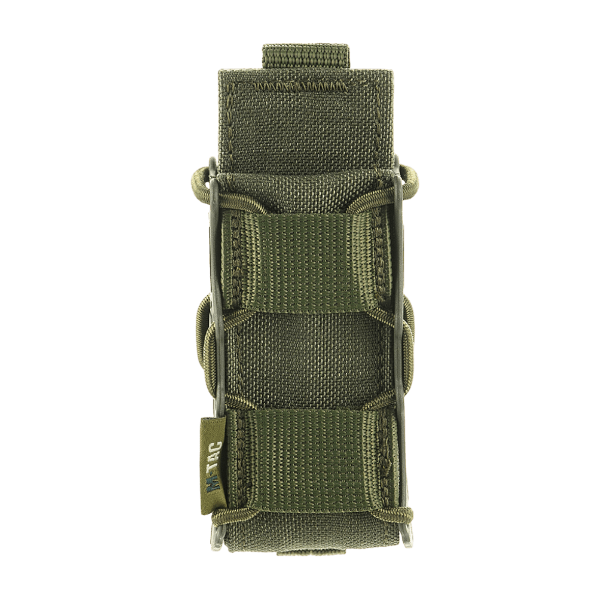 Mørkegrøn M-Tac Pistolmagasinlomme Kolchan i stærkt Cordura 1000D materiale med stødresistente plastikindsatser til sikker magasinopbevaring.
