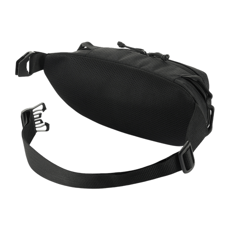 M‑Tac Bältesväska Elite Hex i svart med justerbar rem och flera förvaringsfack, tillverkad i slitstarkt Cordura-material.